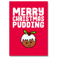 Merry Christmas Pudding Card